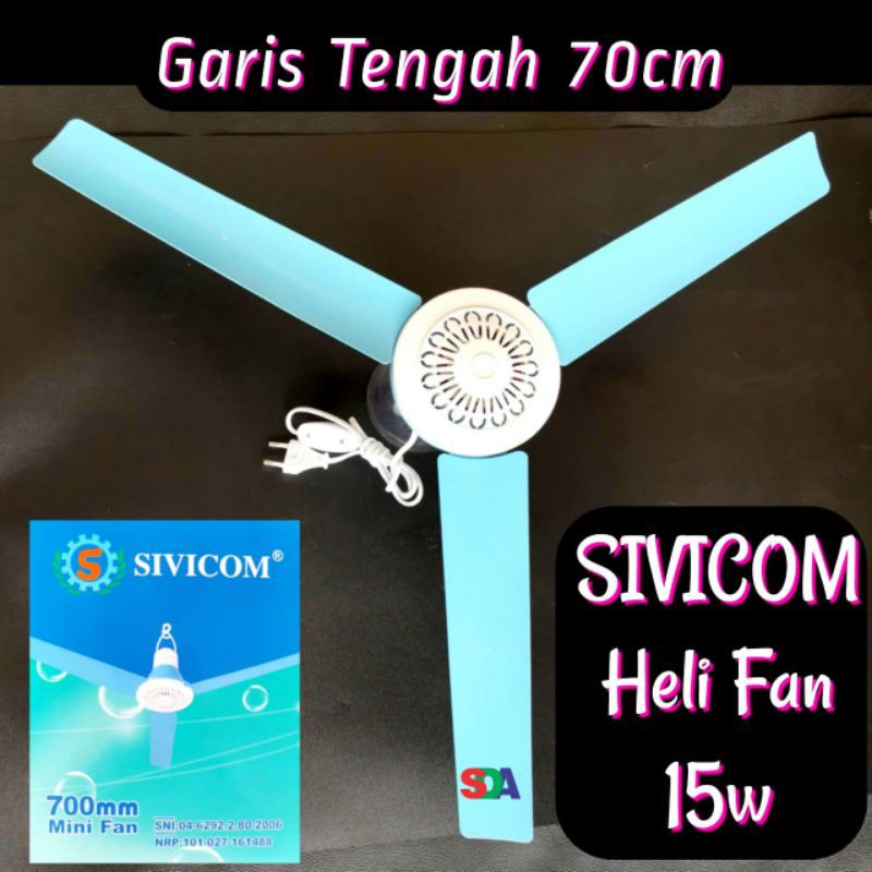 Sivicom Heli Fan Kipas Angin Plafon 3 baling