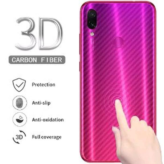 Xiaomi Redmi 7 Skin Carbon Back Garskin Anti Gores Belakang