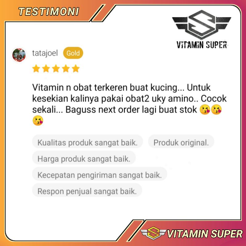 Obat Kucing Vitamin B2 | Vitamin Bulu Gembul, Gemukin, Masalah Kulit, Ginjal, Kesehatan Mata, Kesuburan, Antibodi dan Imunitas