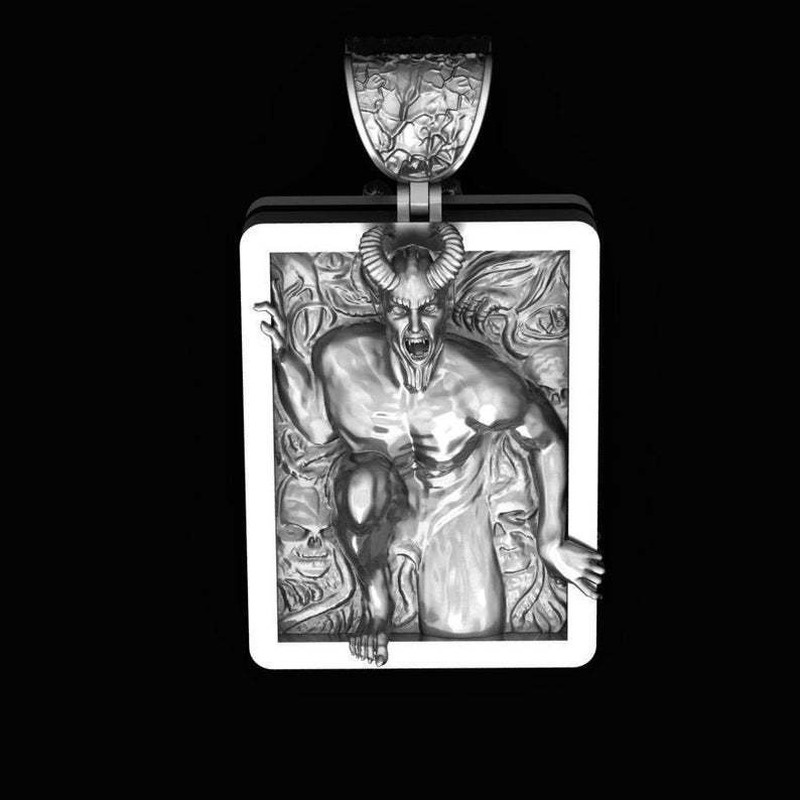 [Ready Stock]Fashion Personality Devil Vintage Thai Silver Pendant