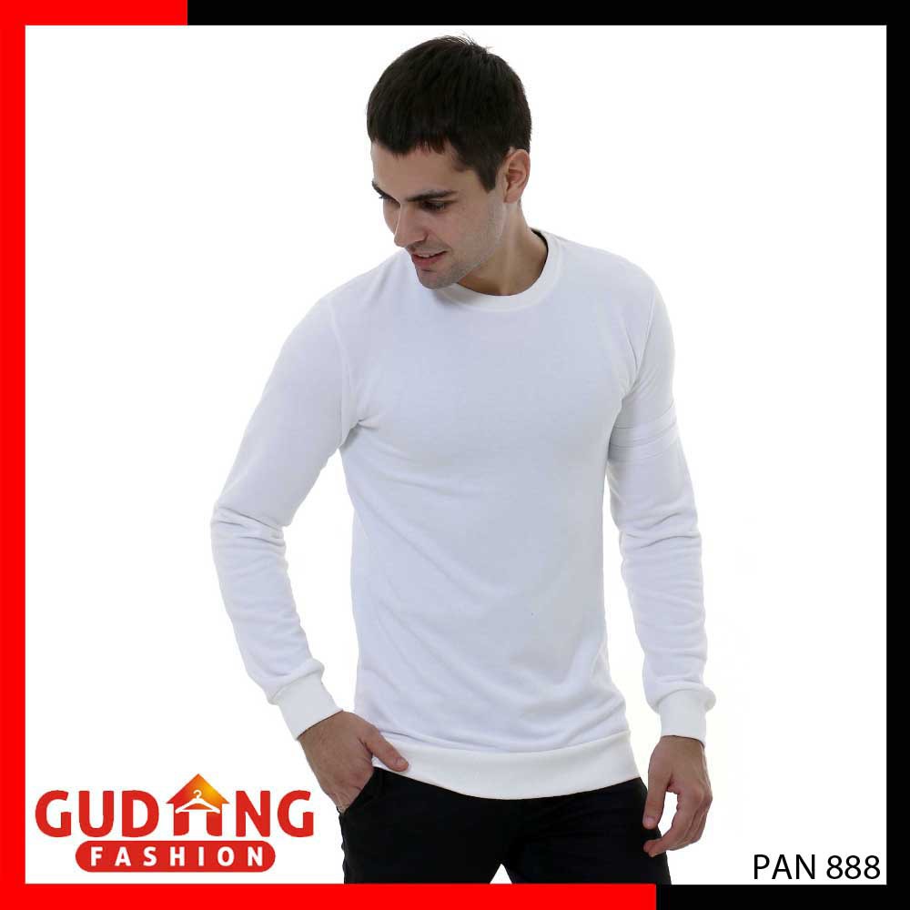 Kaos Panjang Pria Double Strip dengan Lengan dan Pinggang Karet (COMB)