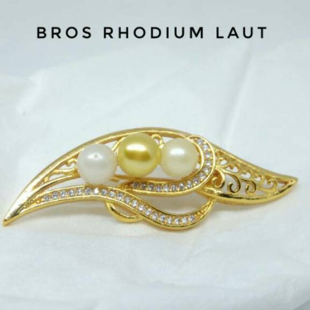 Bros Mutiara Air Laut Asli Lombok Bahan Rhodium