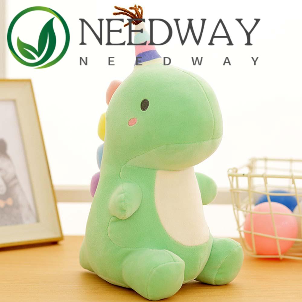 Needway  35cm Dinosaur Plush Doll Lovely Animal Doll Stuffed Animal Baby Toy Cartoon Sleep Pillow 50cm Soft Kids Hug Doll/Multicolor