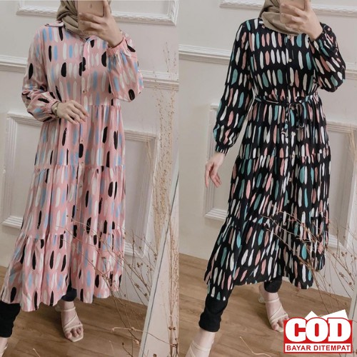 ✨( COD & PREMIUM )✨ GAMIS RASBERY MIDI / GAMIS TERBARU / GAMIS REMAJA / BAJU WANITA / ATASAN WANITA