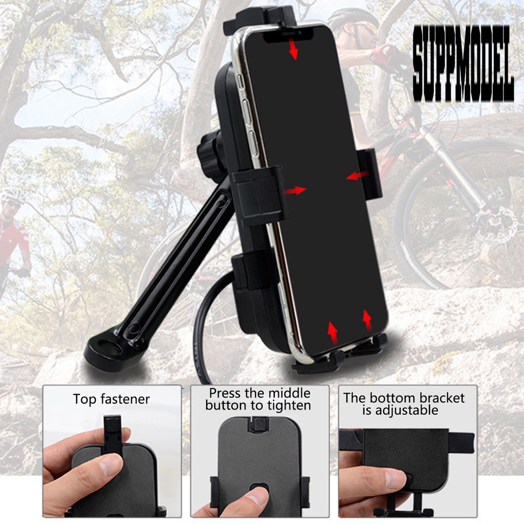 Bracket Dudukan Handphone GPS Anti slip Tahan Lama Untuk Kaca Spion Motor