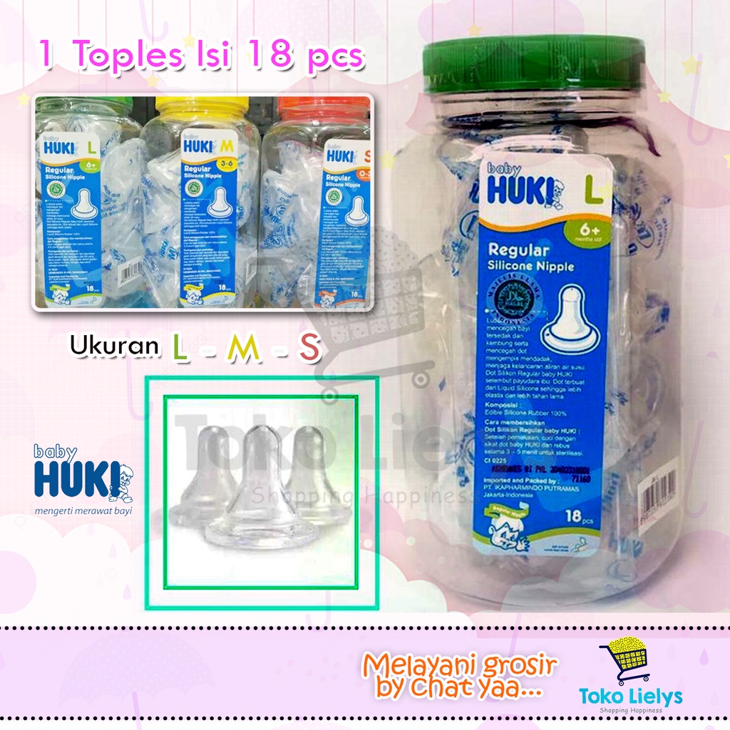 Huki Nipple Dot Silicone Reguler Huki Dot Nipple Silikon Huki Baby Reguler