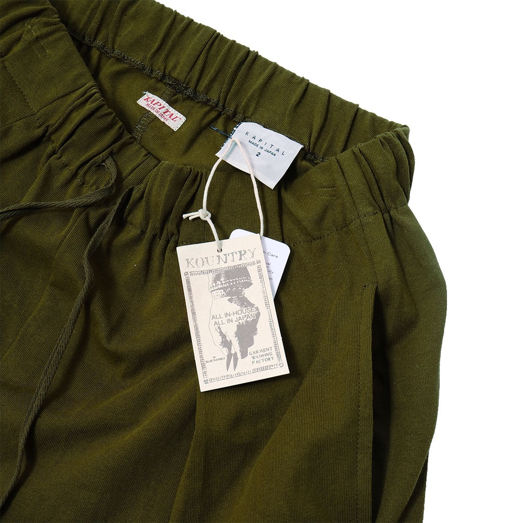 Kapital Cracked Smiley Face Pants Olive