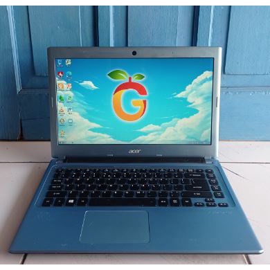 Acer V5-431 Biru Slim Tipis Intel HDD 500GB Bluetooth HDMI Laptop Second Bekas RAM 2GB