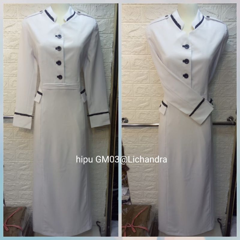 Gamis Lichandra/Lengan Panjang/Seragam Kerja/Kantor
