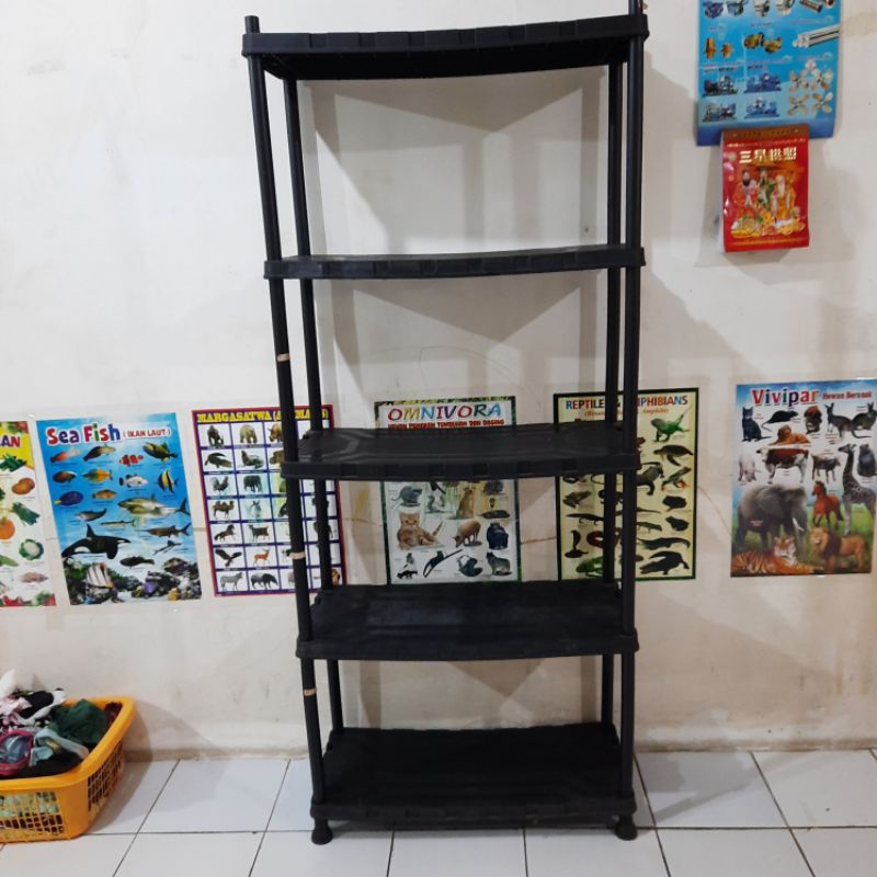 pesanan yayu rak tingkat 5 ace hardware plastik tempat menaruh barang stok pernak pernik dapur 70x30