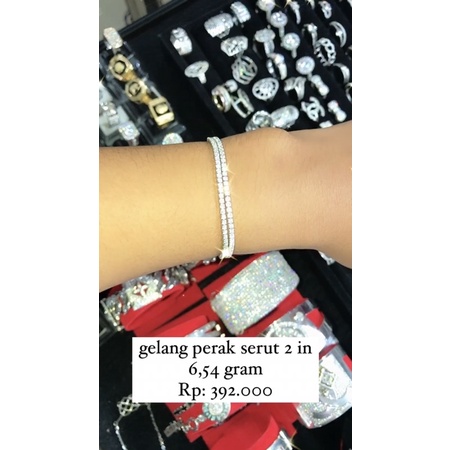 Gelang Perak 925 Asli Serut 2in