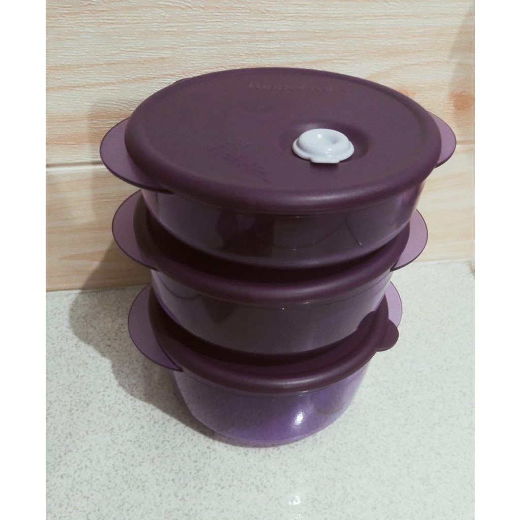 EAT N SERVE ROUND SET / ROCK N SERVE ROUND / CRYSTALWAVE SOUP BOWL TUPPERWARE / MANGKUK CRISTAL MICR