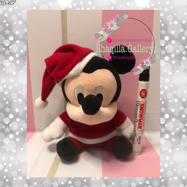 Boneka mickey mouse/boneka mickey mouse kostum/mickey mouse/mickey kostum santa/mickey mouse ori