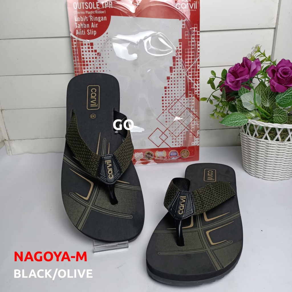 gos CC CARVIL ORIGINAL Sandal Jepit Pria CARVIL Sandal Jepit Cowok Anti Selip Anti Anti Air Ringan Awet Terbaru Ringan Awet