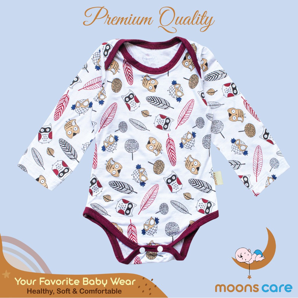 SML MOONS Jumper Panjang Moons Jumper Baby Moos Premium motif Jumper Bayi Jumper Anak Singlet kaos