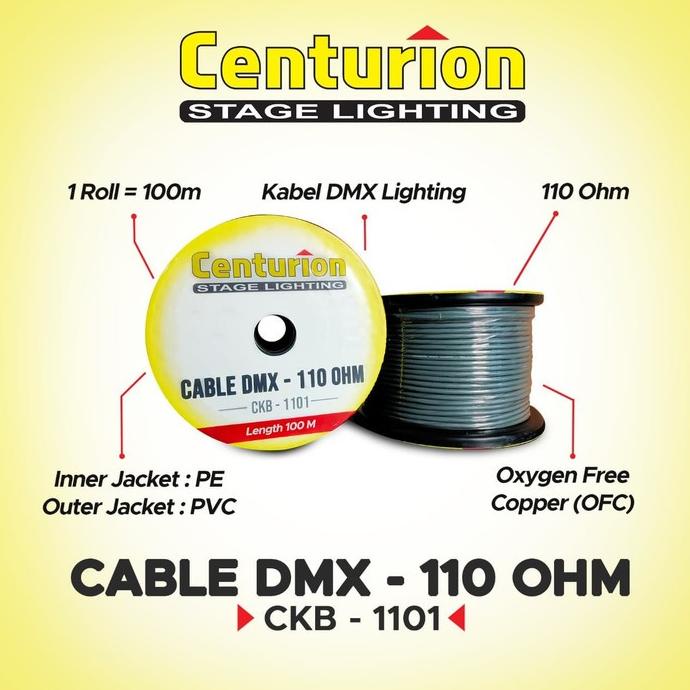 Kabel DMX CENTURION CKB1101 110 ohms untuk Lighting