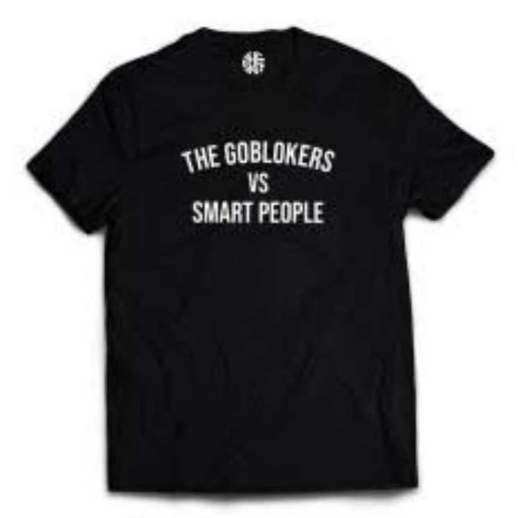 T-SHIRT KAOS THE GOBLOKERS VS SMART PEOPLE THE SANTOSO YOUTUBER MASAK