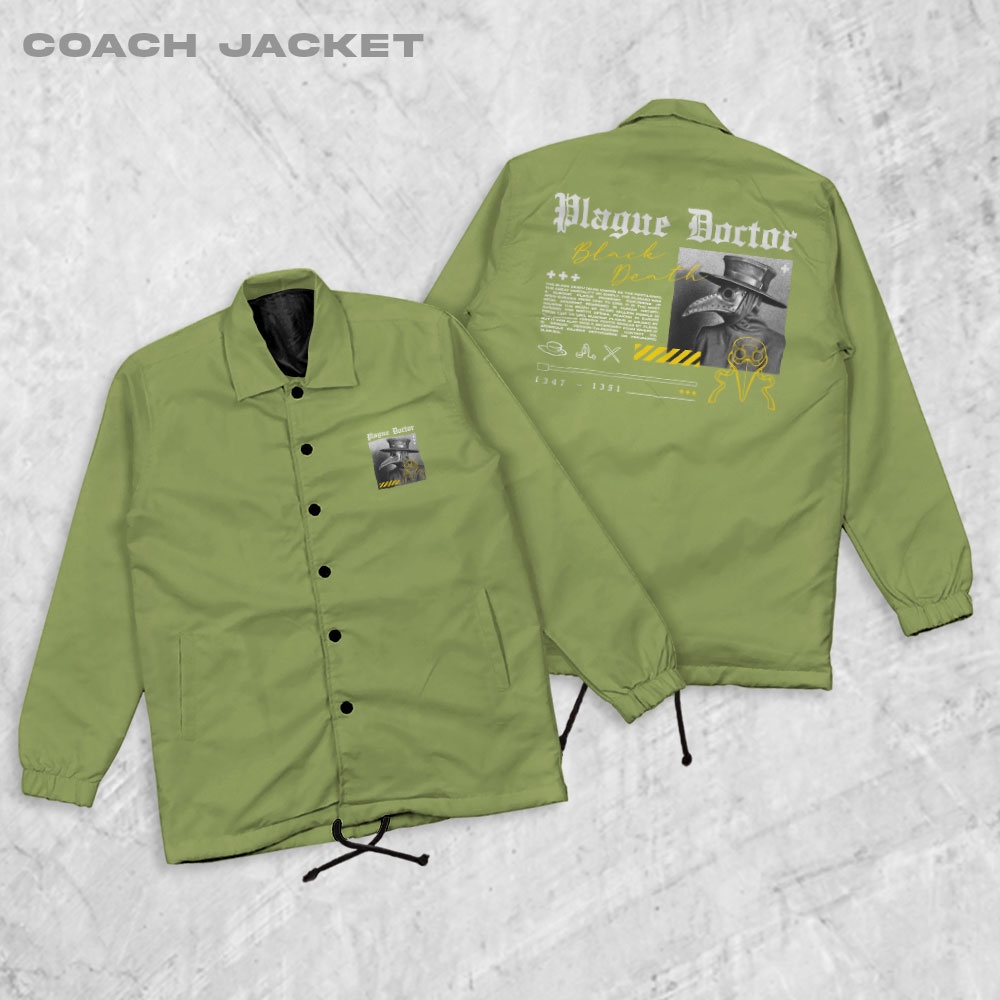 Fortglass Plague Coach Jaket Pria Outwear Unisex Parasut