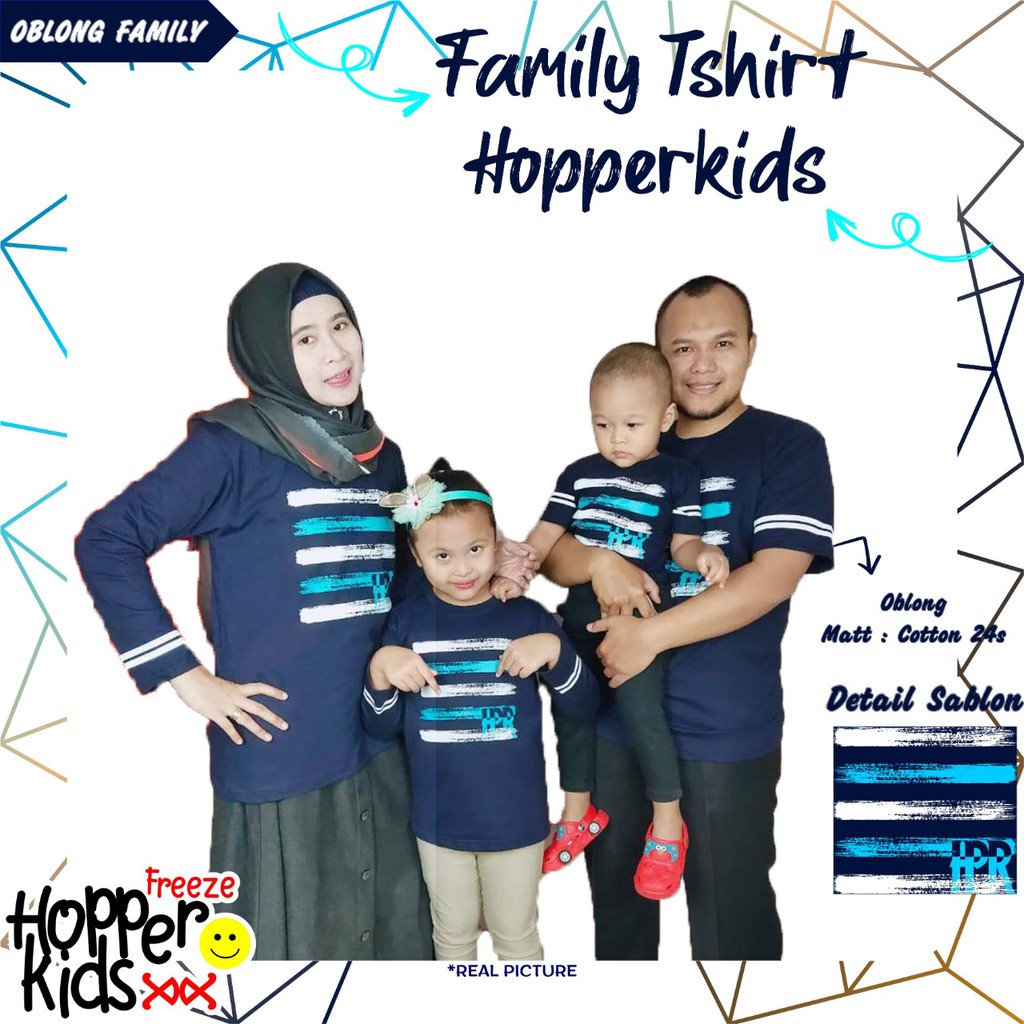 Kaos Family Couple HPR Hopperkids Navy
