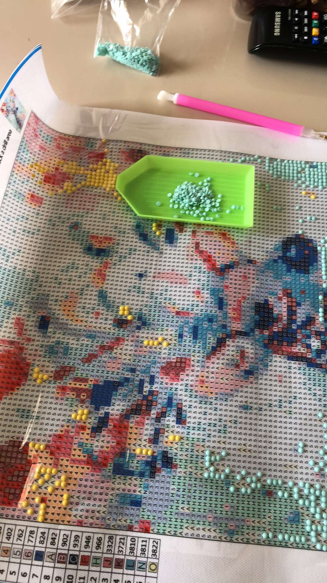 ♪5d Diy Full Drill Diamond Painting Colorful Deer Cross Stitch Embroidery