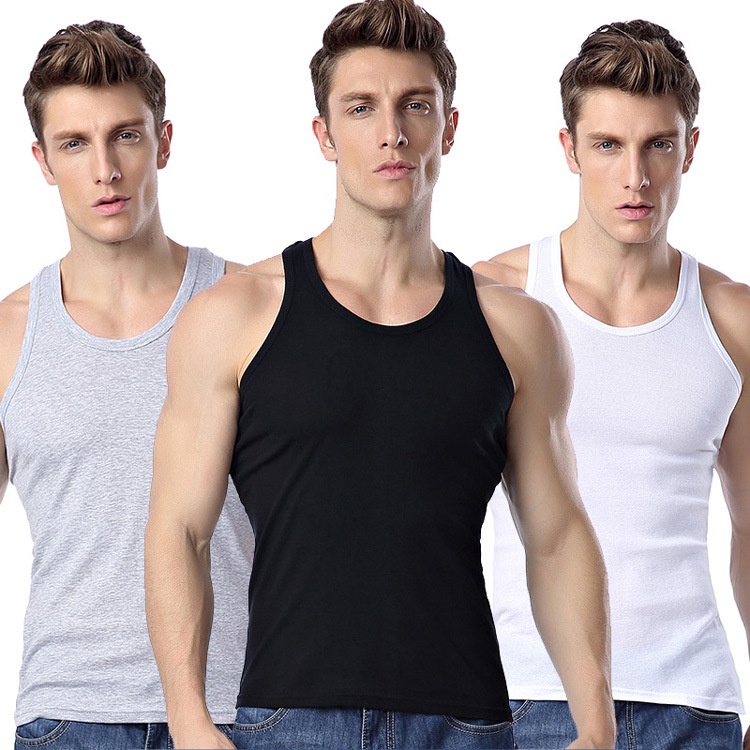 SINGLET PRIA NUTEX MIATEX PUTIH HITAM ABU ABU MERAH NAVY KUBUS MAROON POLOS SIZE UKURAN M L XL XXL