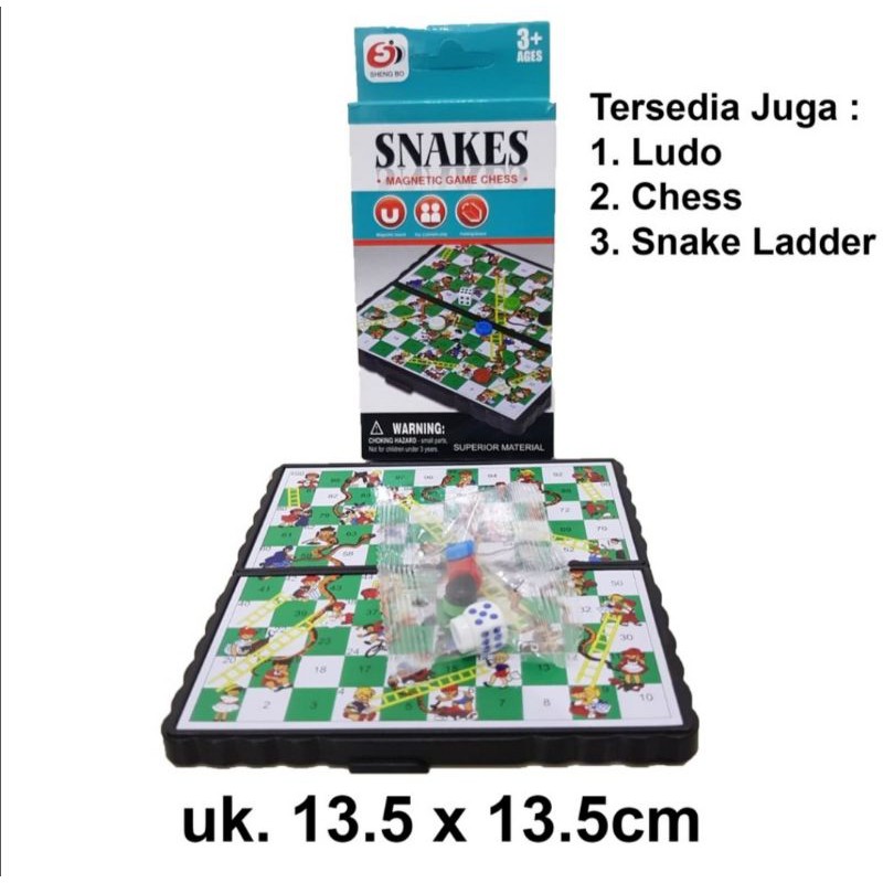 PROMO BOARD GAME MAGNET LUDO DAN SNAKES /ULARTANGGA