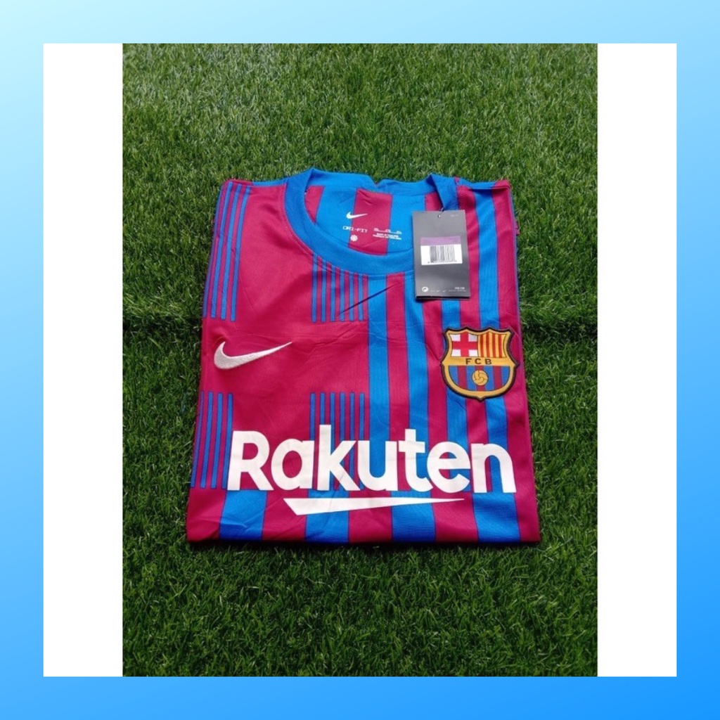 jersey futsal pria kaos sepak bola club baju barcelona home atasan grade ori wanita dewasa t-shirt seragam print custom jersy outfit klub olahraga kostum jarsey soccer pakaian oblong sports suit apparel barca salur polos