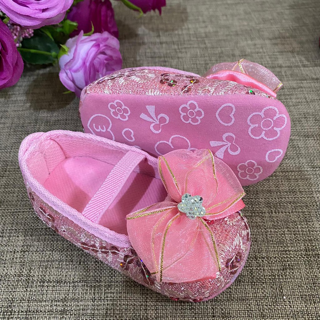 [TAMAN SEPATUKU] SEPATU TRENDY MURAH PREWALKER ANAK PEREMPUAN PITA BESAR 0-12 BULAN FPX13