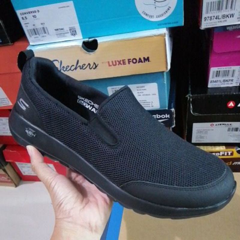 skechers 216010/BBK. skechers go walk max clinched black. sepatu slipon