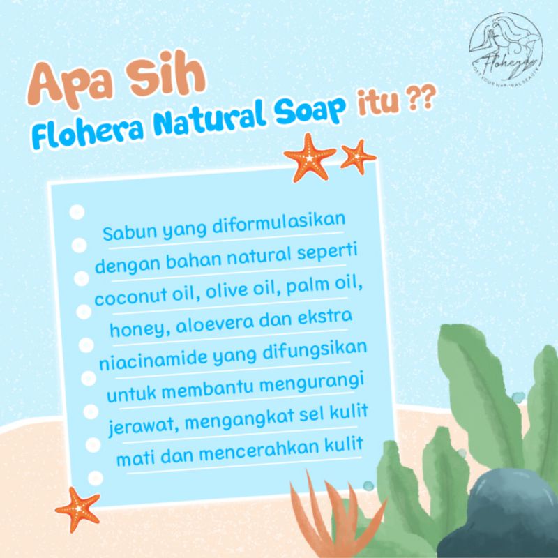 Natural Soap Flohera BPOM Sabun Perontok Daki dan Pencerah Kulit | BRIGHTENING SOAP FLEO WITH MILK GOAT AND COLLAGEN