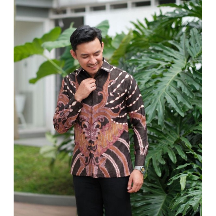 BATIK EXPRESS - Kebaya Couple Brokat Modern Bianca Rayya Kebaya Wisuda dan Kondangan Kebaya Couple Batik Prima Lengan Panjang Set Wanita Modern