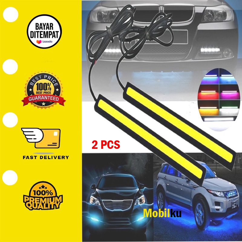 [1 Pasang] Lampu DRL LED Plasma COB import 17 CM UNIVERSAL MURAH TERANG Kolong Bumper Senja Lampu Alis