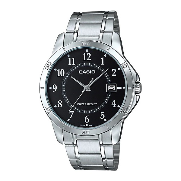 Casio Original MTP-V004D-1B 1B2 2B 7B 7B2  Jam Tangan Analog Pria Stainless Rantai