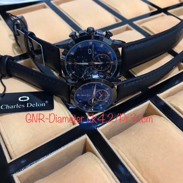 JAM COUPLE CHARLES DELON ORIGINAL ANTI AIR SUDAH SEPASANG