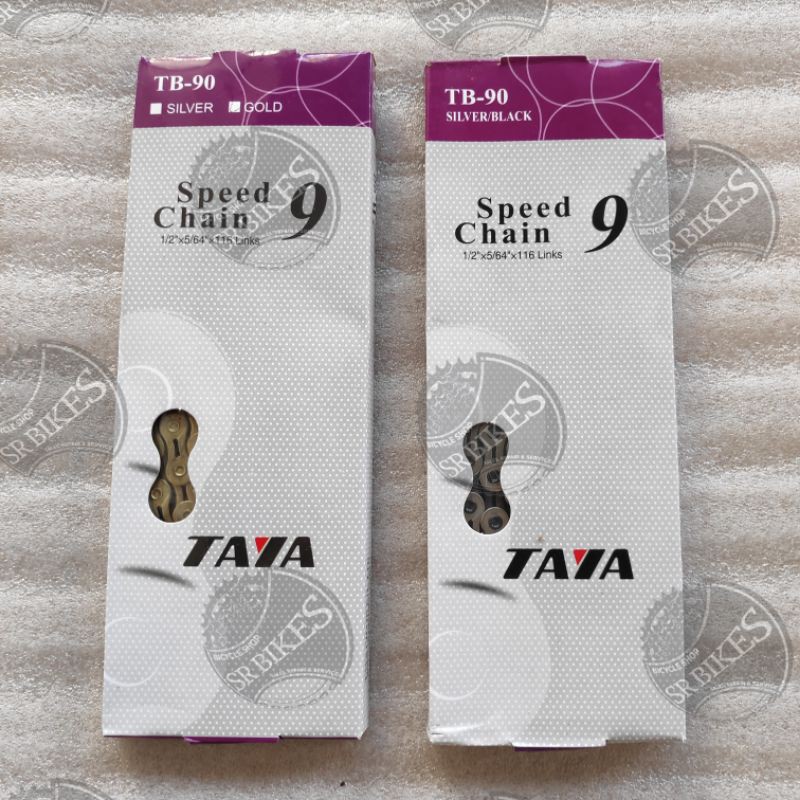 Rantai Chain Sepeda 116L 9 Speed. SILVER &amp; GOLD. TAYA TB-90