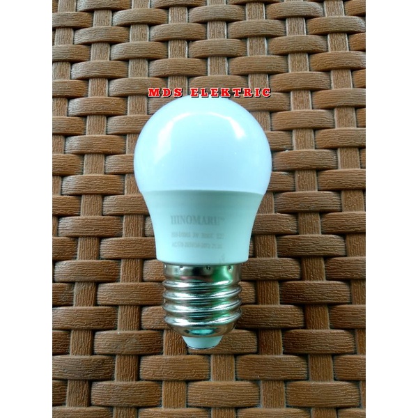 Lampu Led Buld 3 Watt Hinomaru HIN - D8003 3 Watt Cahaya Kuning