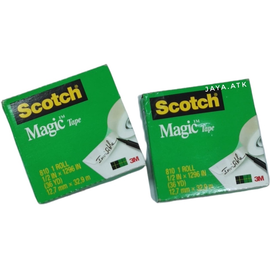 SELOTIP ISOLASI MAGIC TAPE 3M SCOTCH 12 MM X 36 Y 810 1/2 IN X 1296 BISA TULIS