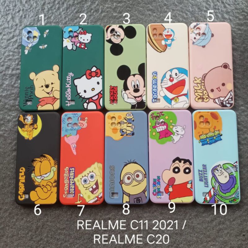 Case gambar Realme C20 . C20A . C11 2021 . Narzo 50i motif cewek ( 8 motif ) soft softcase softshell silikon cover casing kesing housing