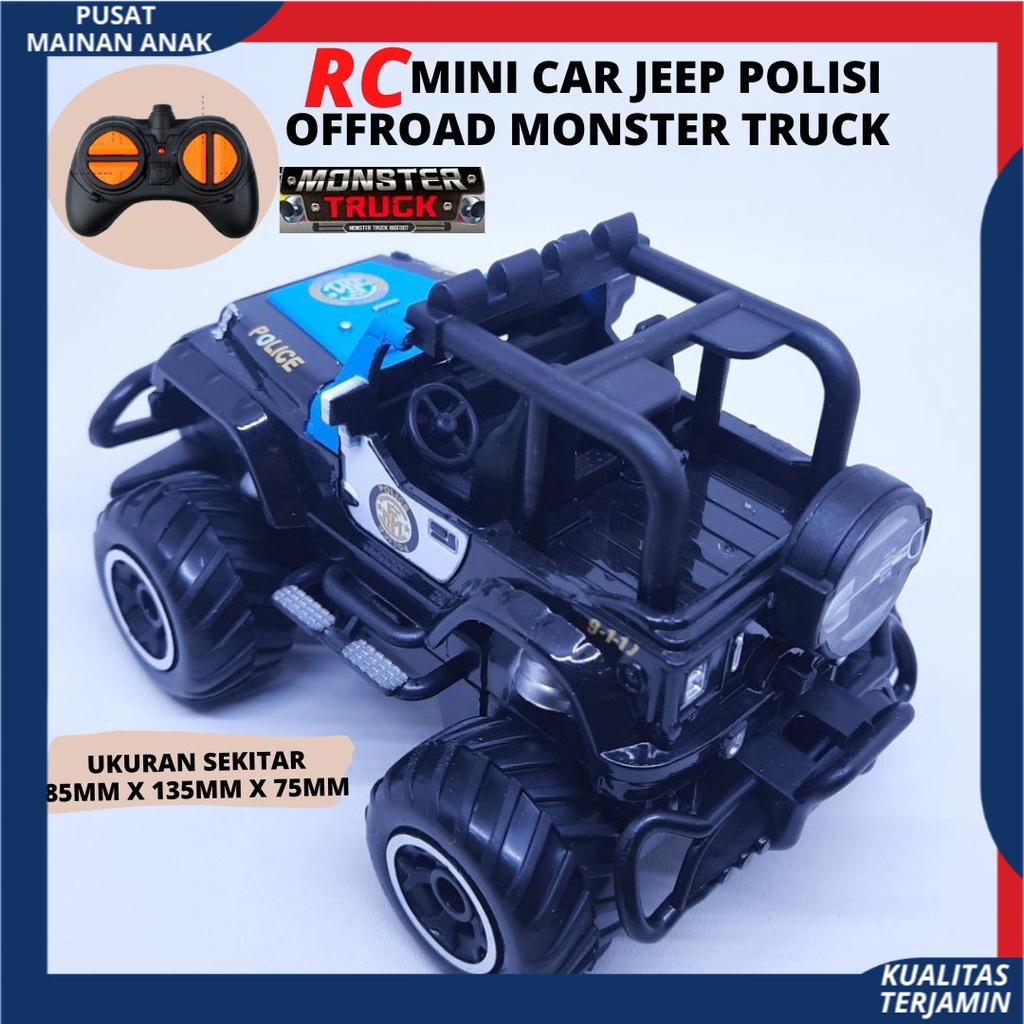 Mobil Remote Control Polisi Jip RC Car  Police Military Model SUV dan Jeep Mobil Remot Army TERBARU