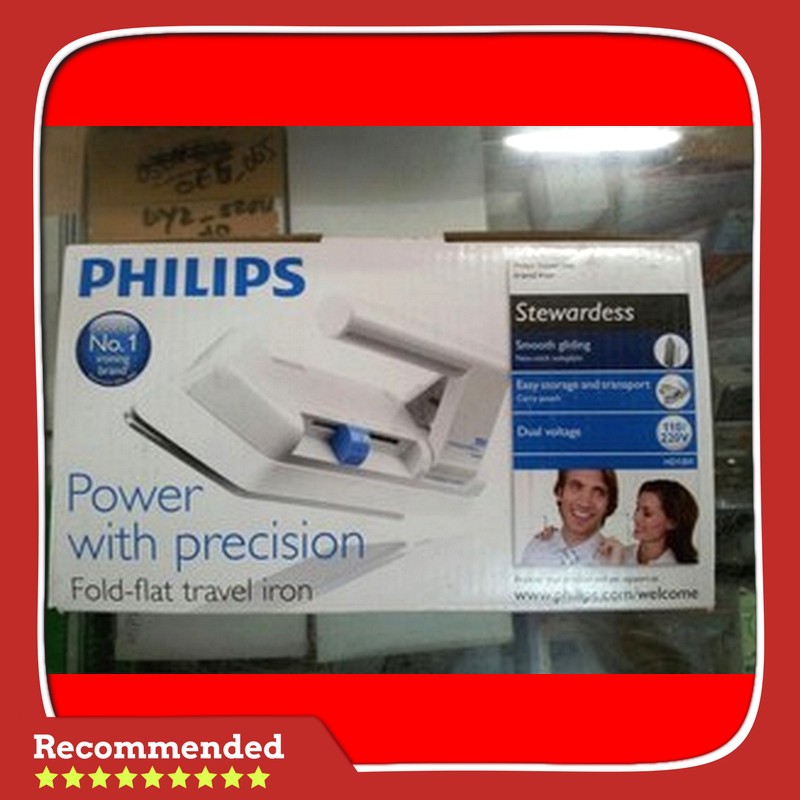 jual setrika portabel ( portable ) untuk bepergian ( travel iron ) ( dry iron ) philips hd1301