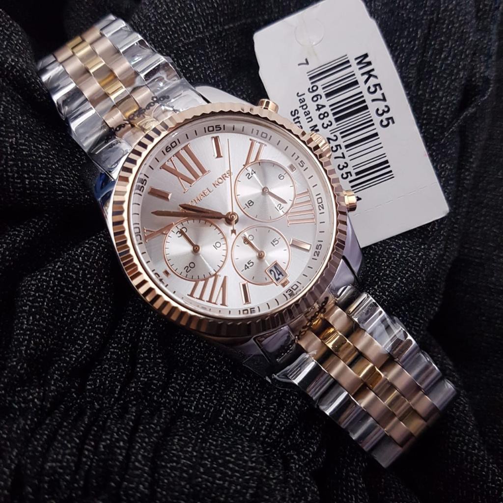 JAM TANGAN PRIA WANITA | RANTAI | KULIT | KARET | MURAH | WANITA MICHAEL KORS [MK5735] STRAP STAINLE