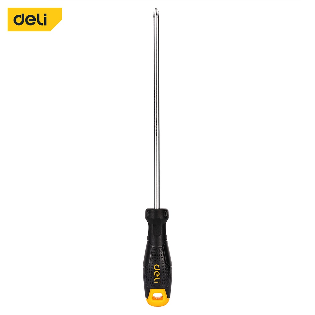 Deli Phillips Screwdriver  /Obeng Plus Minus PH2 6mmx200mm  Perkakas EDL626200X