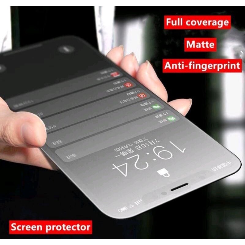 Matte Glass 9H Anti Glare Oppo F1  F1F  F1fw  K1  K3  K5  K7 5G  K7X 5G  K9  K9 pro  K10   Tempered Glass Full Layar/Anti Minyak