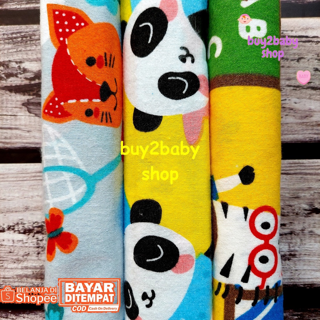 Bedong bayi flanel Flower/NIA warna motif Realpict 75 x 125 cm 3-6 PCS