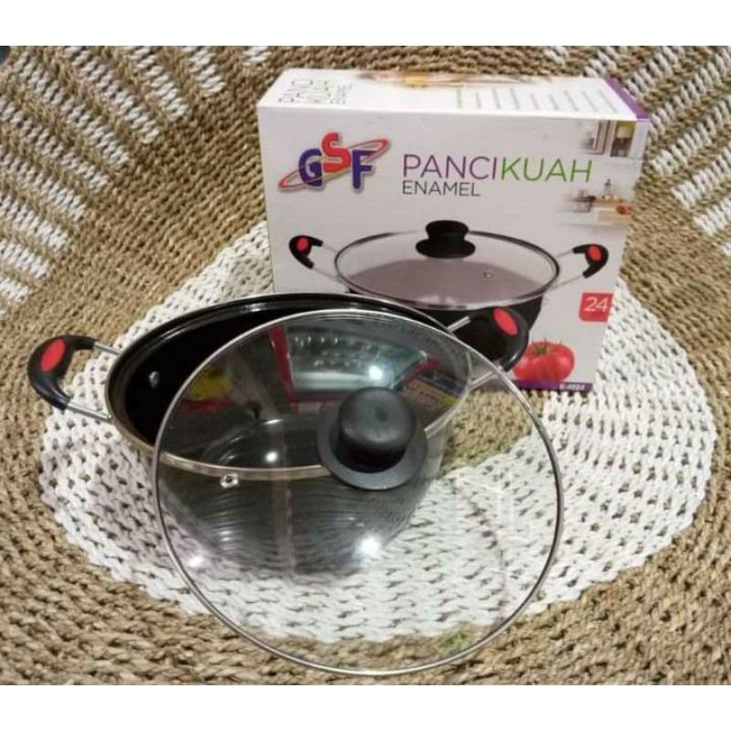 PANCI KUAH ENAMEL GSF/WADAH KUAH PANCI ENAMEL