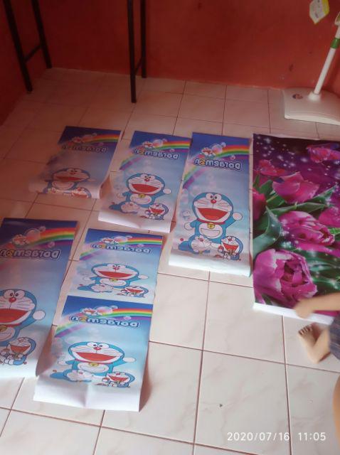 Stc Kulkas Uk60x120cm.motif Bunga Ungu Dll.