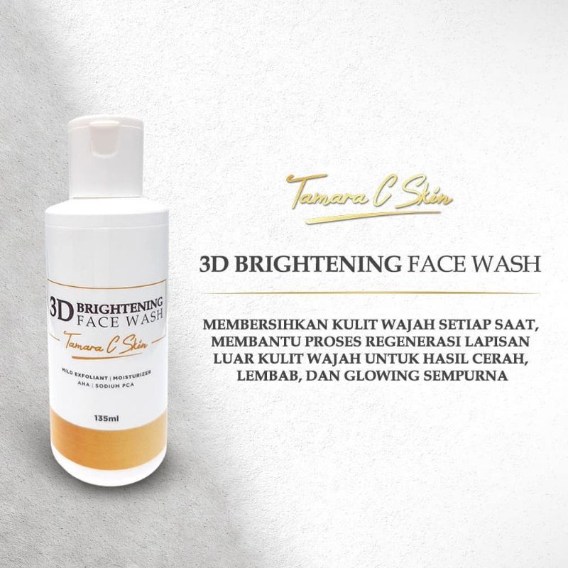 3D BRIGHTENING FACE WASH TAMARA C SKIN SABUN WAJAH MENCERAHKAN