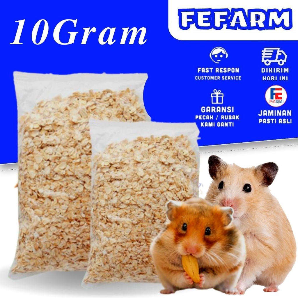 Snack hamster rolled oat 10gr cemilan hamster makanan hamster FEFARM