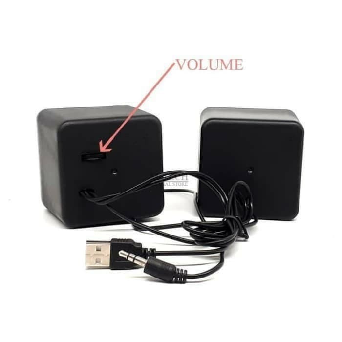 SPEAKER M-TECH MT-02 U-CUBE USB POWER JEK 3.5mm TRS STEREO VOL CTRL