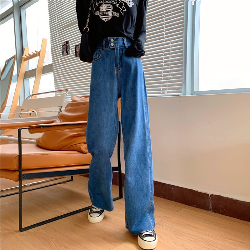 XIAOZHAINV Celana Jeans Wanita Korean Style High Waist C26